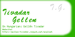 tivadar gellen business card